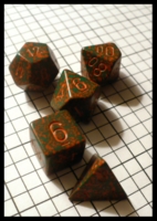 Dice : Dice - Dice Sets - Chessex Unknown Green and Orange with Orange Numerals Partial - Ebay Aug 2010